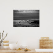 Morgenspaziergang am Strand Kunstdrucke Poster (Küche)