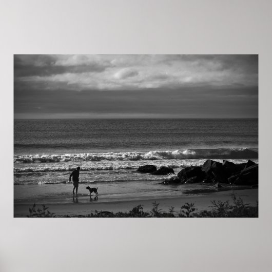 Morgenspaziergang am Strand Kunstdrucke Poster (Vorne)