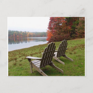 Morgenspaziergang im Herbst Postkarte