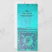 MORGENSTAR , hellblau aquamarin, weiß Einladung (Rückseite)