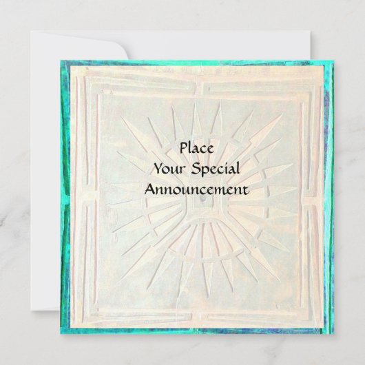 MORGENSTAR , leuchtend blau aquamarin, weiß Ankündigung (Rückseite)