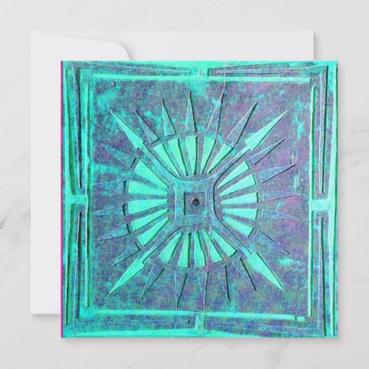 MORGENSTAR , leuchtend blau aquamarin, weiß Ankündigung (Vorderseite)