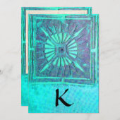 MORGENSTAR , leuchtend blau aquamarin, weiß Ankündigung (Vorne/Hinten)