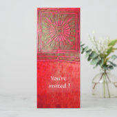 MORGENSTAR , leuchtend rot Einladung (Stehend Vorderseite)