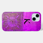 MORGENSTAR , Lila, schwarz, Monogramm Case-Mate iPhone Hülle (Rückseite (Horizontal))