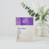 MORGENSTAR , MONOGRAM, platinblau Visitenkarte (Stehend Vorderseite)