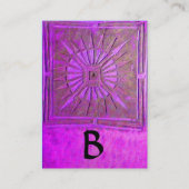 MORGENSTAR , MONOGRAMM-Goldviolett Visitenkarte (Rückseite)