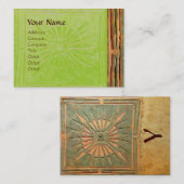 MORGENSTAR , MONOGRAMM grün Visitenkarte (Vorne/Hinten)