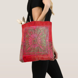 MORGENSTAR, Red GreenTote Bag Tasche