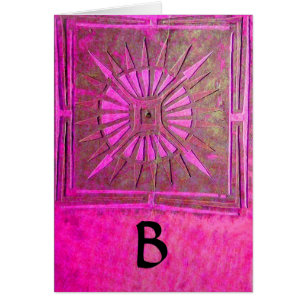 MORGENSTAR Rosa, Fuchsienschwarz, Monogramm