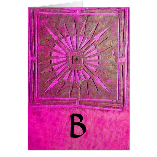 MORGENSTAR Rosa, Fuchsienschwarz, Monogramm (Vorne)