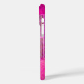 MORGENSTAR Rosa, Fuchsienschwarz, Monogramm Case-Mate iPhone Hülle (Rückseite / Links)