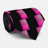 MORGENSTAR Rosa, Fuchsienschwarz, Monogramm Krawatte (Gerollt)