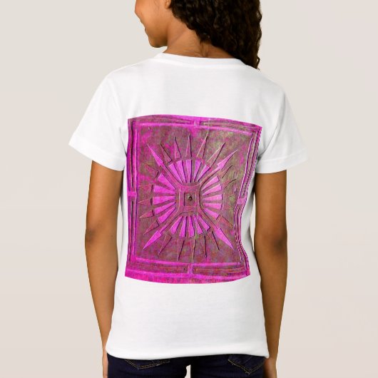 MORGENSTAR Rosa, Fuchsienschwarz, Monogramm T-Shirt (Rückseite)