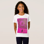 MORGENSTAR Rosa, Fuchsienschwarz, Monogramm T-Shirt (Vorne ganz)