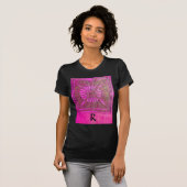 MORGENSTAR Rosa, Fuchsienschwarz, Monogramm T-Shirt (Vorne ganz)