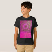 MORGENSTAR Rosa, Fuchsienschwarz, Monogramm T-Shirt (Vorne ganz)
