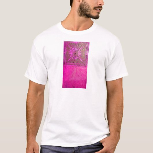 MORGENSTAR Rosa, Fuchsienschwarz, Monogramm T-Shirt (Vorderseite)