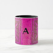 MORGENSTAR Rosa, Fuchsienschwarz, Monogramm Tasse (Zentrum)