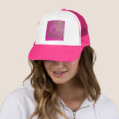 MORGENSTAR Rosa, Fuchsienschwarz, Monogramm Truckerkappe (Beispiel)