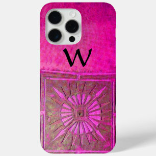 MORGENSTAR , rosa, schwarz, Fuchsia Monogramm iPhone 15 Pro Max Hülle