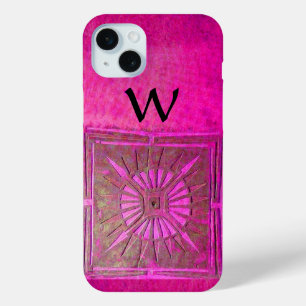 MORGENSTAR , rosa, schwarz, Fuchsia Monogramm Case-Mate iPhone Hülle