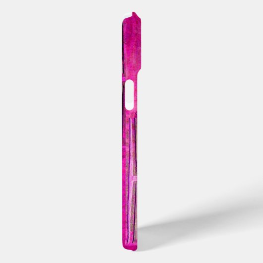 MORGENSTAR , rosa, schwarz, Fuchsia Monogramm Case-Mate iPhone Hülle (Rückseite / Rechts)