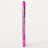 MORGENSTAR , rosa, schwarz, Fuchsia Monogramm Case-Mate iPhone Hülle (Hinten/Links)