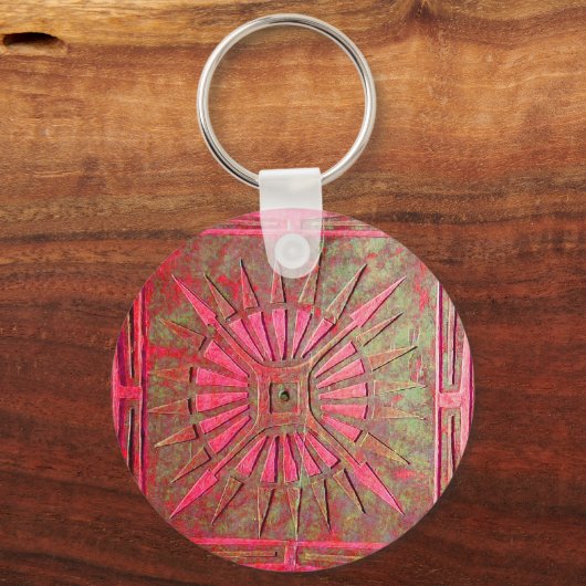 MORGENSTAR , rot , braun Schlüsselanhänger (Vorderseite)