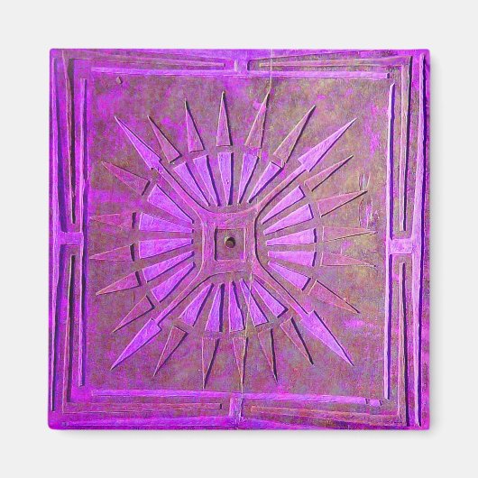 MORGENSTAR, violett lila Magnet (Vorne)