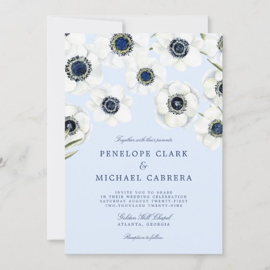 Morgenstein| Blumenhochzeit Einladung (Vorderseite)