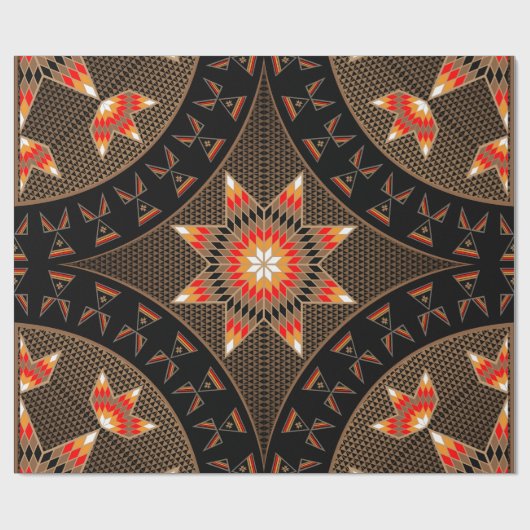 Morgenstern (braun) geschenkpapier (Flach)