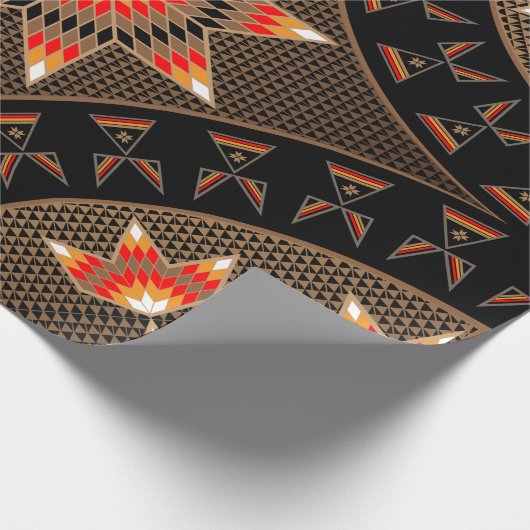 Morgenstern (braun) geschenkpapier (Ecke)