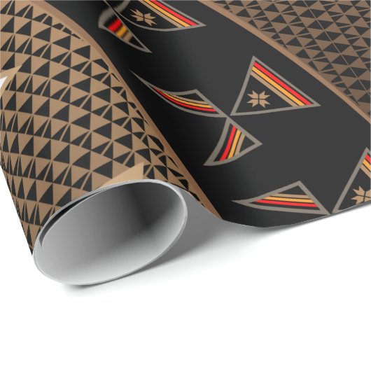 Morgenstern (braun) geschenkpapier (Rolleneckpunkt)