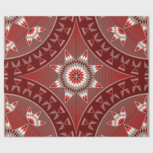 Morgenstern (rot) geschenkpapier (Flach)