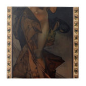 Morgenstern von Alphonse Mucha Fliese (Vorderseite)