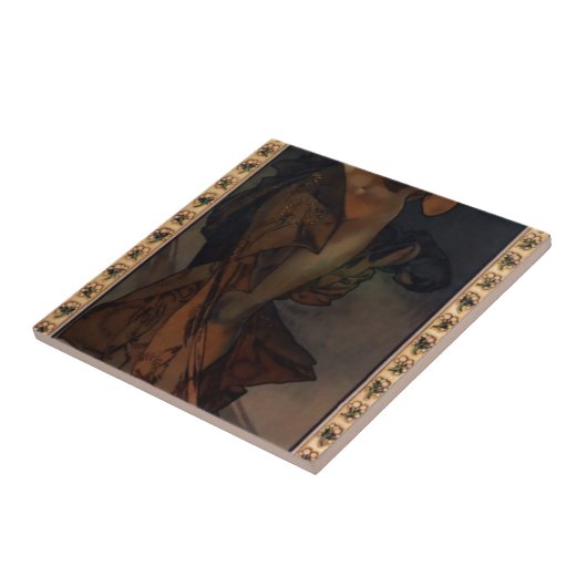 Morgenstern von Alphonse Mucha Fliese (Seite)