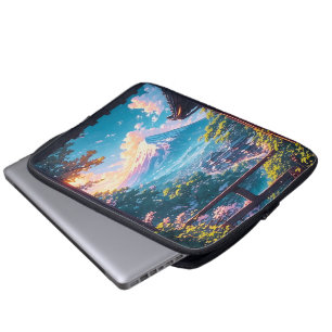Morgenstille über Fuji Laptopschutzhülle