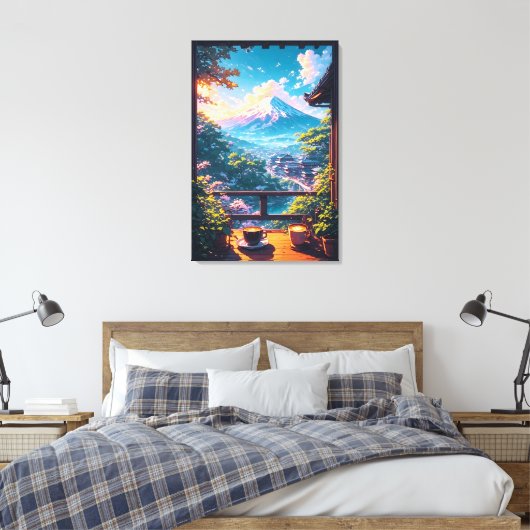 Morgenstille über Fuji Leinwanddruck (Insitu (Schlafzimmer))