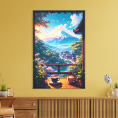 Morgenstille über Fuji Leinwanddruck (Insitu (Wohnzimmer))