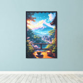 Morgenstille über Fuji Leinwanddruck (Insitu (Holzboden))
