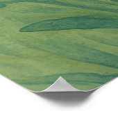 Morgenstille – Wasserfarben-Wiese mit Bagolo Poster (Ecke)