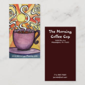 Morgenstrudelsonne Kaffeetasse-Haus-Visitenkarte Visitenkarte (Vorne/Hinten)