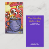 Morgenstrudelsonne Kaffeetasse-Haus-Visitenkarte Visitenkarte (Vorne/Hinten)