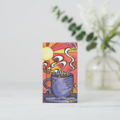 Morgenstrudelsonne Kaffeetasse-Haus-Visitenkarte Visitenkarte (Stehend Vorderseite)