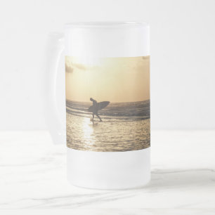 Morgensurfer Mattierte Glasbierbläser Tasse