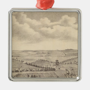 Morgenszene, Bauernhof JD Flüsse auf lager Ornament Aus Metall