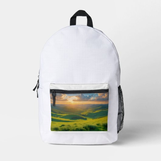 Morgentau Bedruckter Rucksack (Vorderseite)