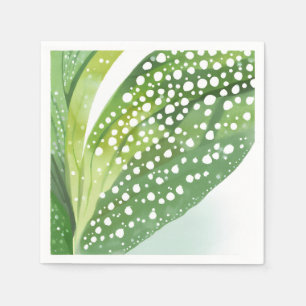 Morgentau Moderne Botanische Aquarellmalerei Serviette
