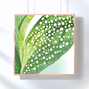 Morgentau   Moderne botanische Wasserfarbe Poster